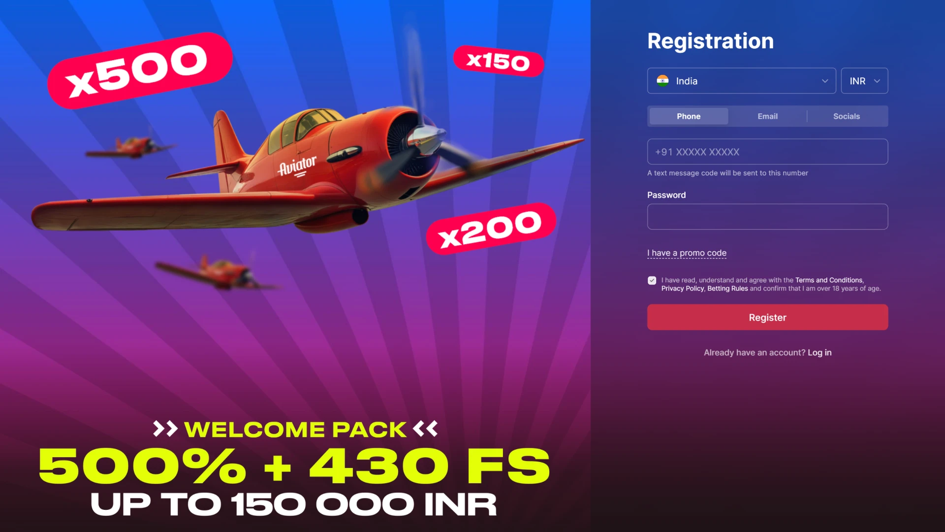 Batery registration screen where new users can create an account and start playing.