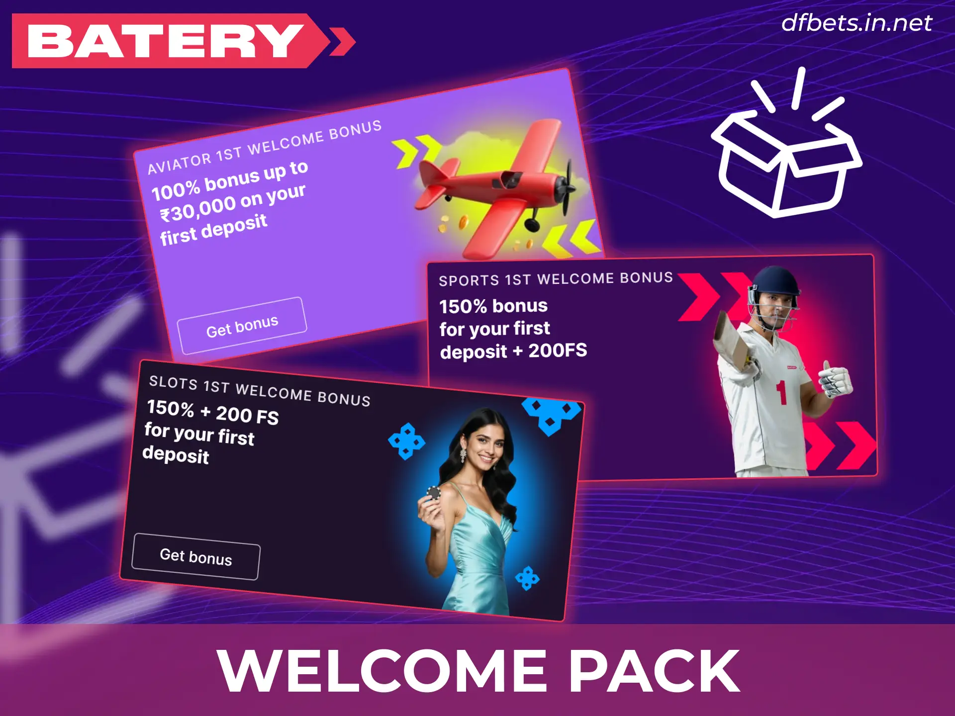 Activate your massive welcome gift on official Batery betting website.