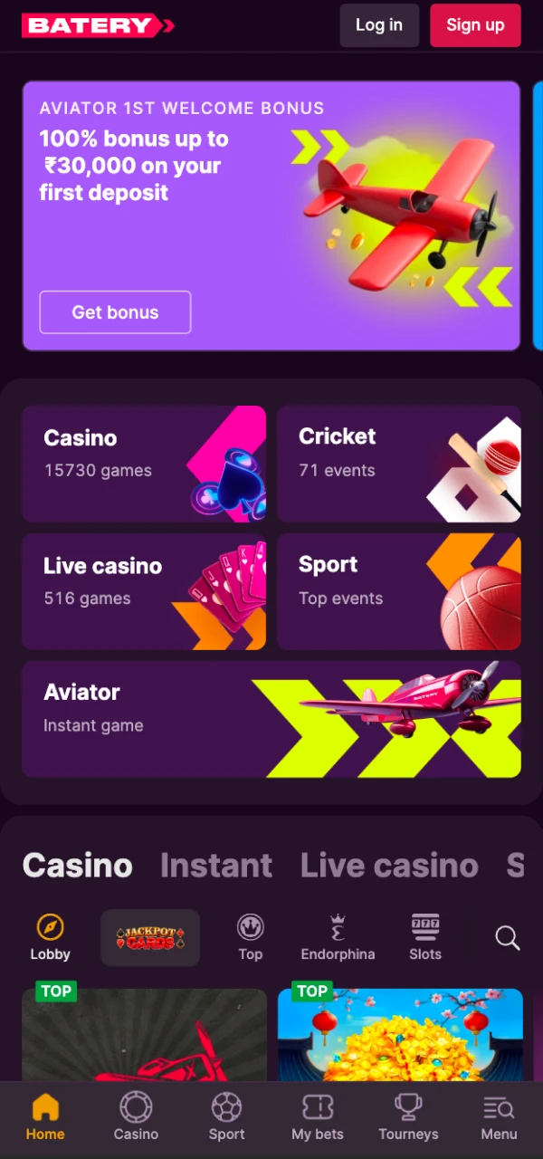 Open the Batery App on your device to begin the App sign up process.