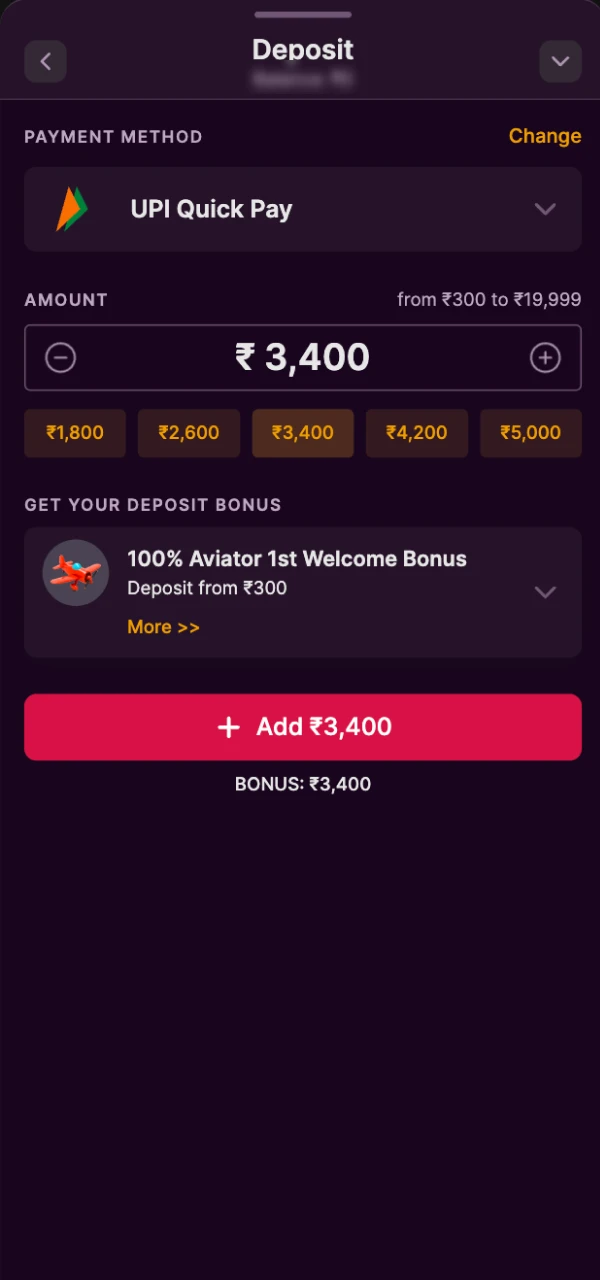 Make a qualifying bonus deposit to your official Batery account.