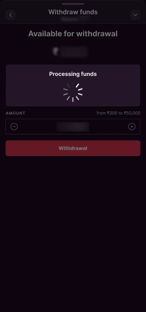 Confirm and track your Batery withdraw status until it arrives.
